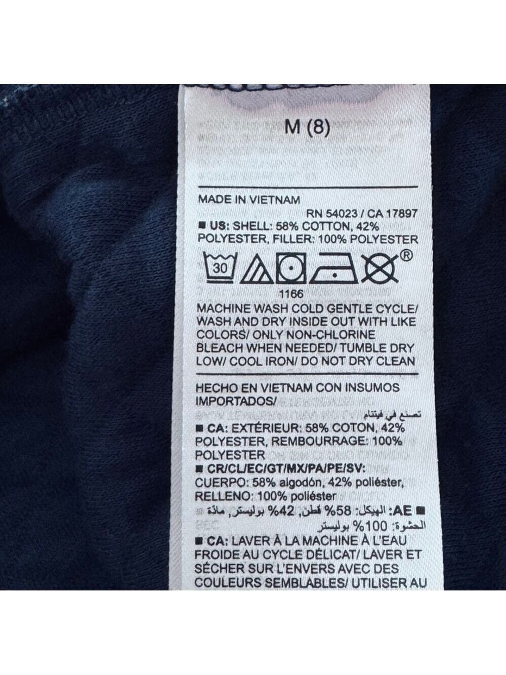 Boys Old Navy Navy Pullover Sweatshirt Size M (8) - Picture 3 of 4